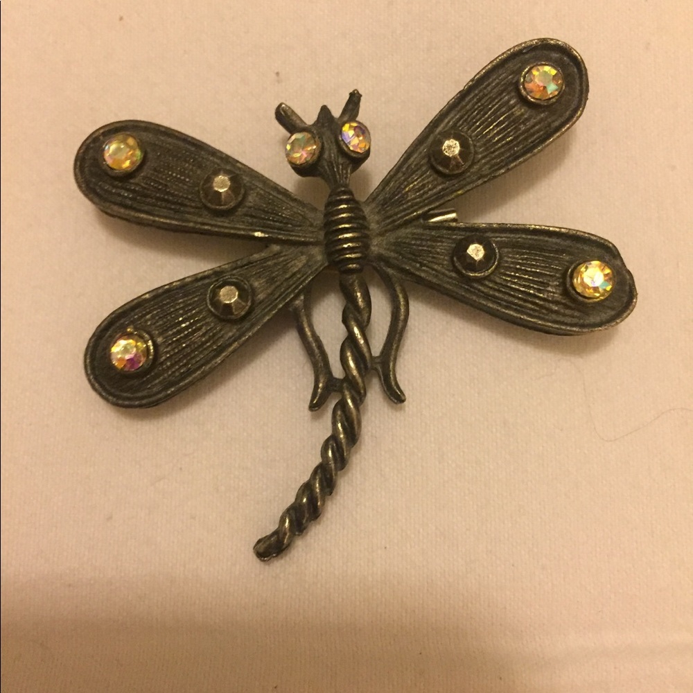 Dragonfly Rhinestone Brooches Pin